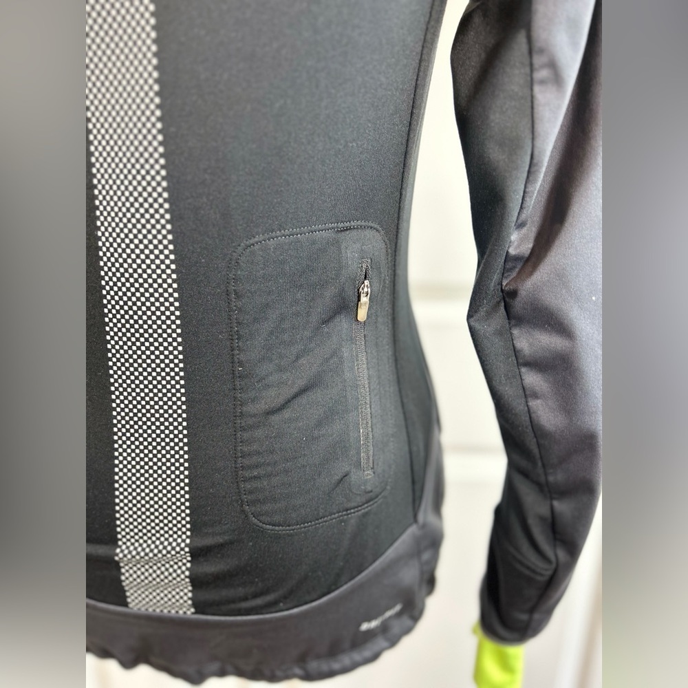 Nike Dri-Fit Womens Size SM Shield Max Running Jacket Full Zip Hooded Logo Black - Picture 5 of 16